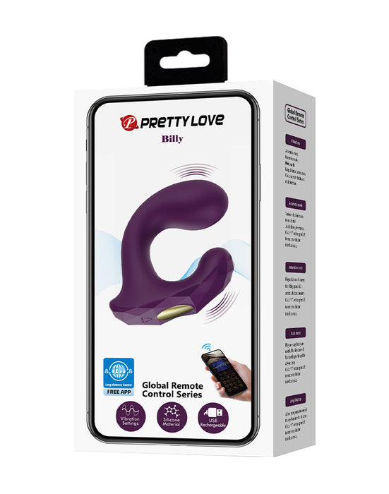 Pretty Love - Billy - G-Spot Vibrator met afstandsbediening - Paars-Erotiekvoordeel.nl