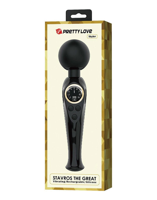 Pretty Love - Skyler - Wand Vibrator - Met LCD Display - Zwart-Erotiekvoordeel.nl