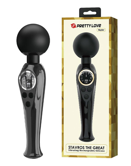 Pretty Love - Skyler - Wand Vibrator - Met LCD Display - Zwart-Erotiekvoordeel.nl