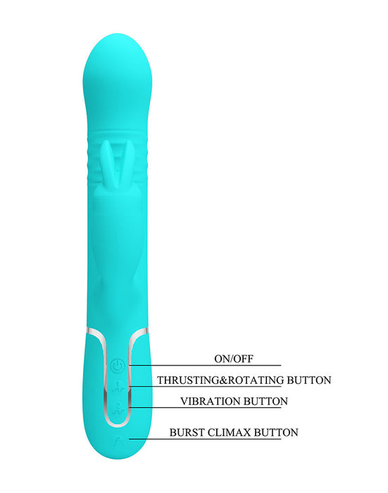 Pretty Love - Coale - Rabbit Vibrator - Turquoise-Erotiekvoordeel.nl