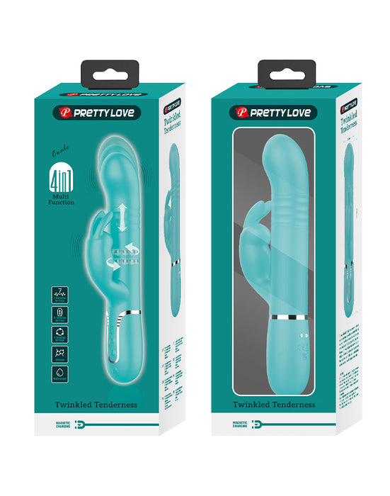 Pretty Love - Coale - Rabbit Vibrator - Turquoise-Erotiekvoordeel.nl