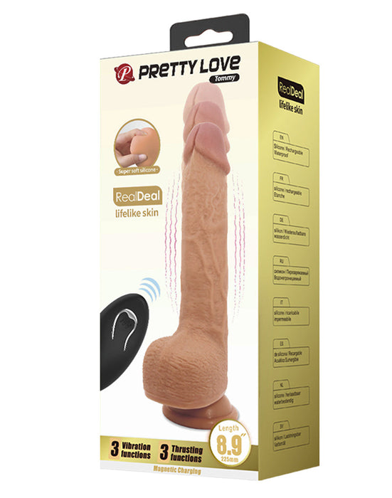 Pretty Love - Tommy - Stotende Vibrator die levensecht aanvoelt - Medium Huidskleur-Erotiekvoordeel.nl