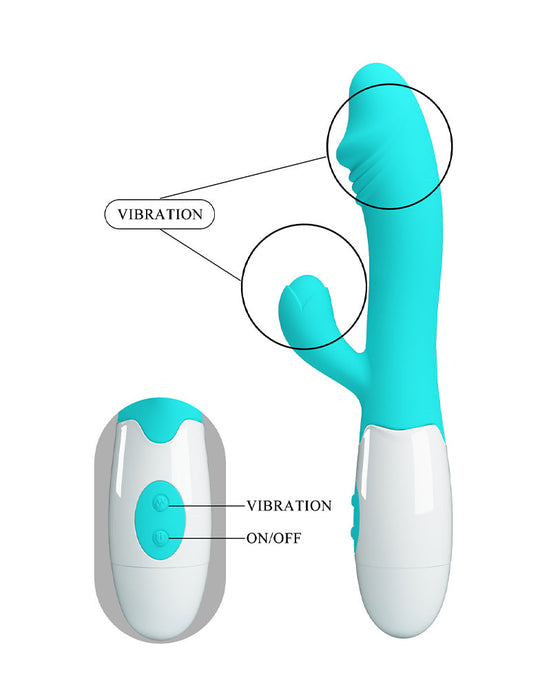 Pretty Love - Snappy - G-Spot Rabbit Vibrator - Turquoise-Erotiekvoordeel.nl