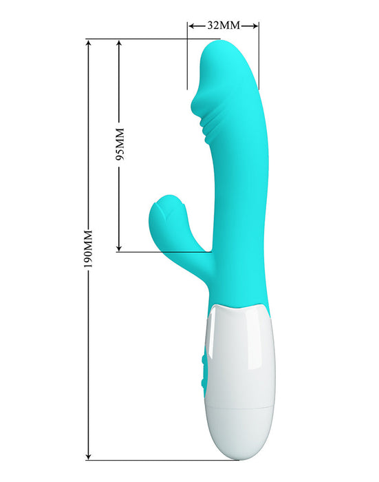 Pretty Love - Snappy - G-Spot Rabbit Vibrator - Turquoise-Erotiekvoordeel.nl