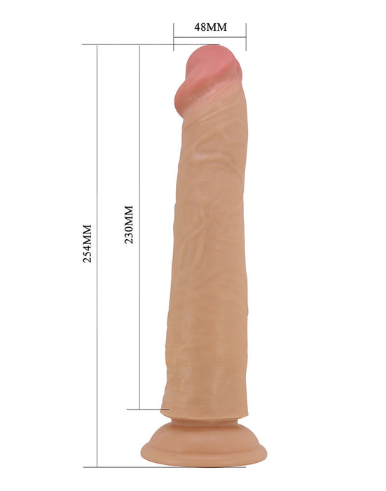 Pretty Love - Sharife - Sliding Skin Realistische Dildo 25,4 cm - Lichte Huidskleur-Erotiekvoordeel.nl