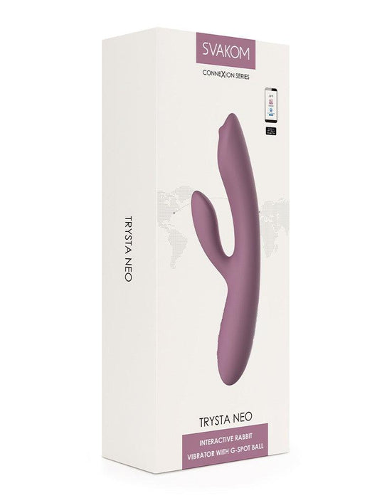 SVAKOM - Trysta Neo - Interactieve Rabbit Vibrator met G-Spot Balletje - Pink-Erotiekvoordeel.nl