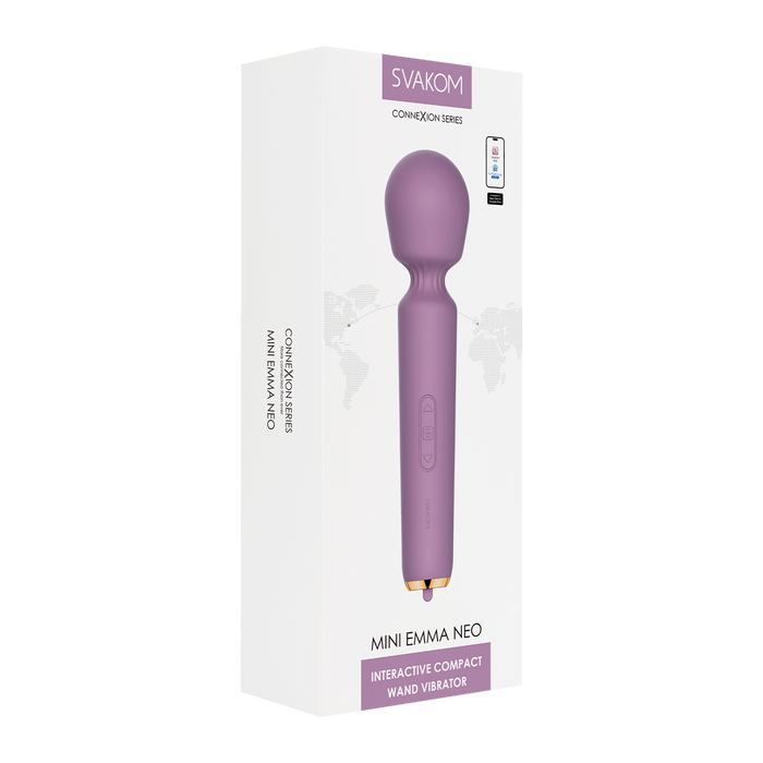 Svakom - Mini Emma Neo - Interactieve Compacte Wand Vibrator - Paars-Erotiekvoordeel.nl