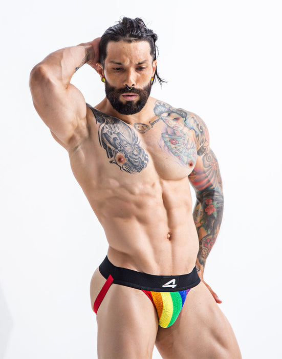 Cut4Men - Sexy Jockstrap - Pride - Rainbow-Erotiekvoordeel.nl