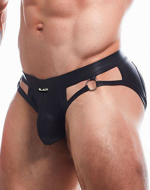 Cut4Men - Sexy Wetlook Jockstrap - Dungeon - Zwart-Erotiekvoordeel.nl