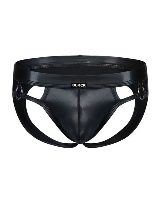 Cut4Men - Sexy Wetlook Jockstrap - Dungeon - Zwart-Erotiekvoordeel.nl