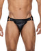 Cut4Men - Jock Snap - Jockstrap met Drukknoopjes - PU-Leder - Zwart-Erotiekvoordeel.nl