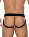 Cut4Men - Jock Snap - Jockstrap met Drukknoopjes - PU-Leder - Blauw/Zwart-Erotiekvoordeel.nl