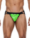 Cut4Men - Jock Snap - Jockstrap met Drukknoopjes - PU-Leder - Neon/Zwart-Erotiekvoordeel.nl