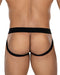 Cut4Men - Jock Snap - Jockstrap met Drukknoopjes - PU-Leder - Neon/Zwart-Erotiekvoordeel.nl