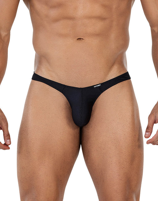 Cut4Men - Sexy Spandex Herenstring - Zwart-Erotiekvoordeel.nl