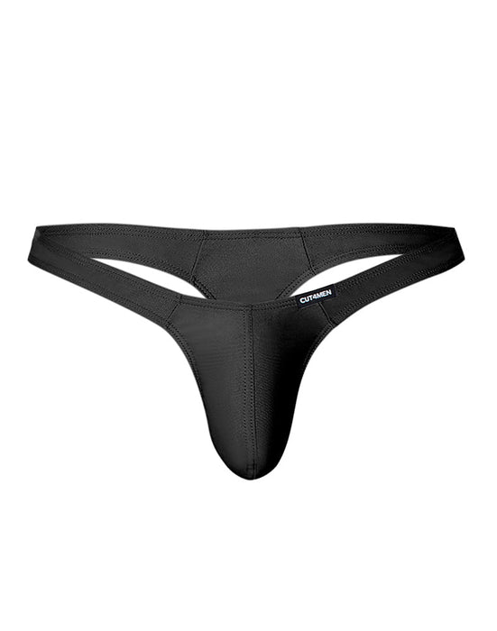 Cut4Men - Sexy Spandex Herenstring - Zwart-Erotiekvoordeel.nl