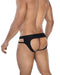 Cut4Men - Spandex Sexy Web Jockstrap - Zwart-Erotiekvoordeel.nl