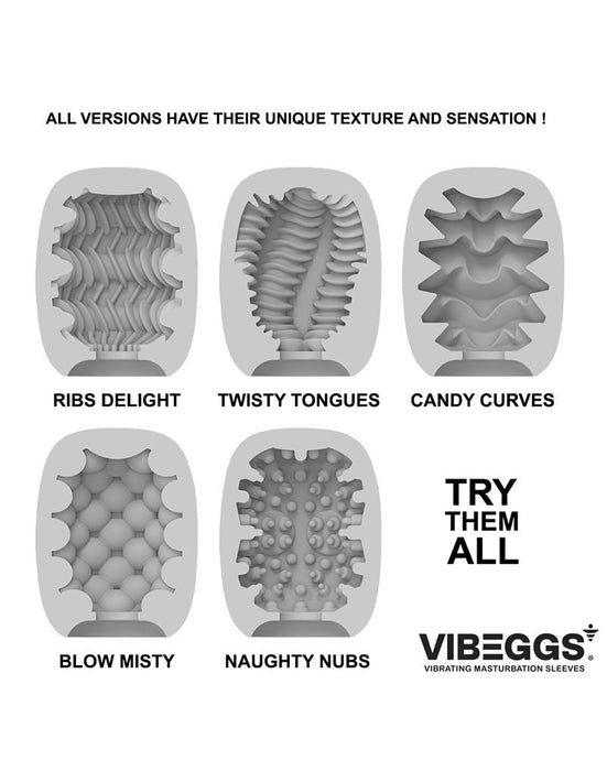 VIBEGGS - Candy Curves - Vibrerende Masturbatie Sleeve èn Vinger Vibrator - Wit-Erotiekvoordeel.nl