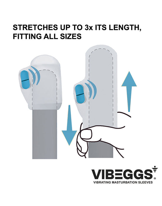 VIBEGGS - Naughty Nubs - Vibrerende Masturbatie Sleeve èn Vinger Vibrator - Wit-Erotiekvoordeel.nl