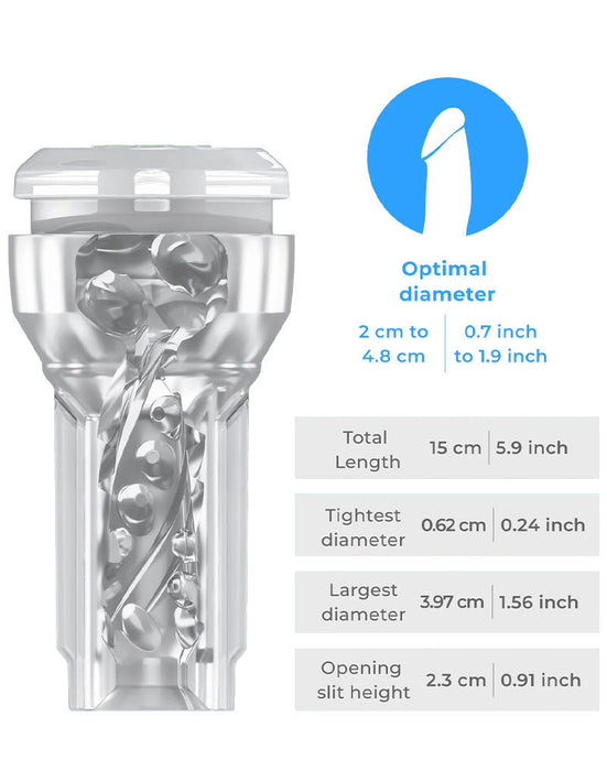 Kiiroo - Feel Pocket Stroker Crystal en Powerblow Combo - Zwart/Transparant-Erotiekvoordeel.nl