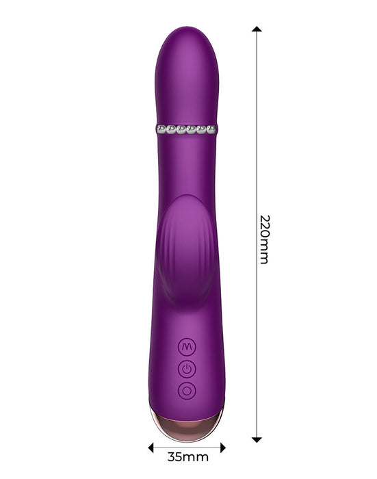 Intoyou - Sendel - Rabbit Vibrator met Bewegende Kralenring en App Control - Paars-Erotiekvoordeel.nl