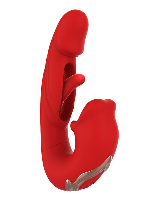 Intoyou - Mouty - Bitting & Flipping Rabbit Vibrator met App - Rood-Erotiekvoordeel.nl