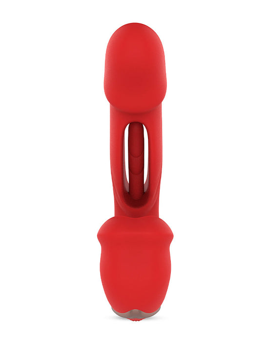 Intoyou - Mouty - Bitting & Flipping Rabbit Vibrator met App - Rood-Erotiekvoordeel.nl