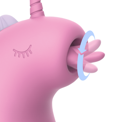 ER - Cupcake Unicorn - Clitoris Vibrator met 360° Roterende Tong - Roze-Erotiekvoordeel.nl