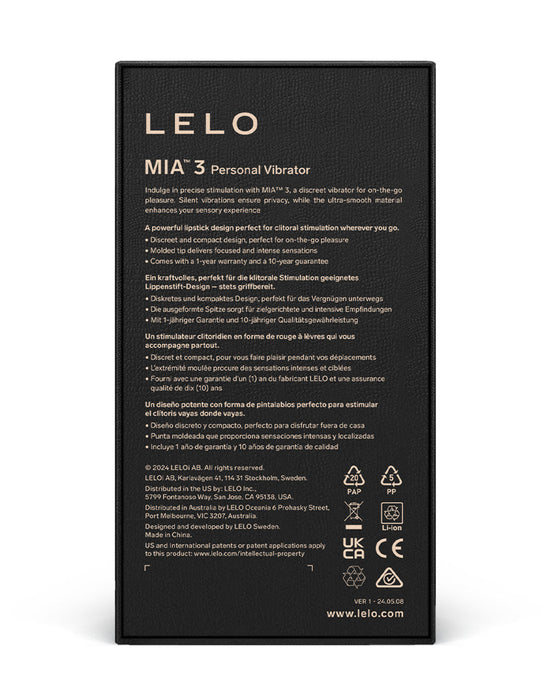 LELO - Mia 3 - Pucker Up - Lipstick Vibrator - Paars-Erotiekvoordeel.nl