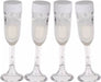 4x Bruiloft bellenblaas champagne glazen - 4 x 10 cm - Bellenblazen - Trouwerij/huwelijk - Bruiloftsgasten feestartikelen-Erotiekvoordeel.nl