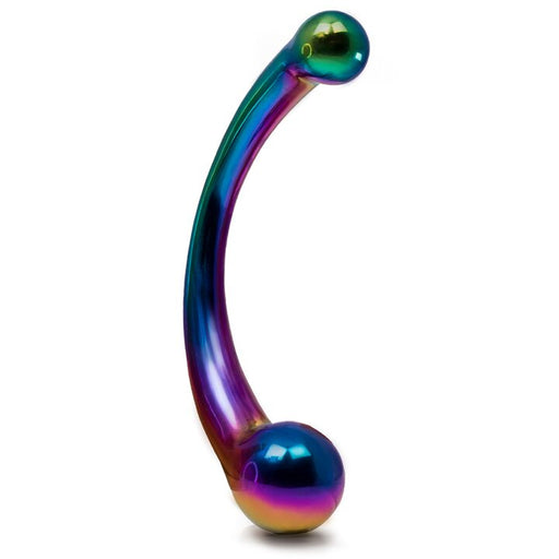 Black Label - The Rainbow Curvy - Dubbelzijdige Metalen Dildo - RVS-Erotiekvoordeel.nl