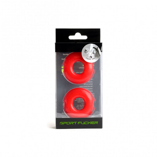 Sport Fucker - Stacker Rings - 2 stuks - Rood-Erotiekvoordeel.nl