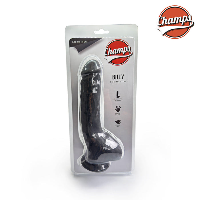 Champs - Billy Original Dildo - 21 cm - zwart-Erotiekvoordeel.nl