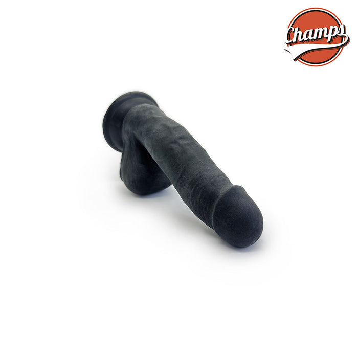 Champs - Teddy Dual Density Dildo - 16 cm - Zwart-Erotiekvoordeel.nl