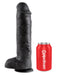 Pipedream - King Cock - Dildo met Balzak - 28 cm - Zwart-Erotiekvoordeel.nl