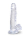 Pipedream - King Cock - Dildo met Balzak - 18 cm - Transparant-Erotiekvoordeel.nl