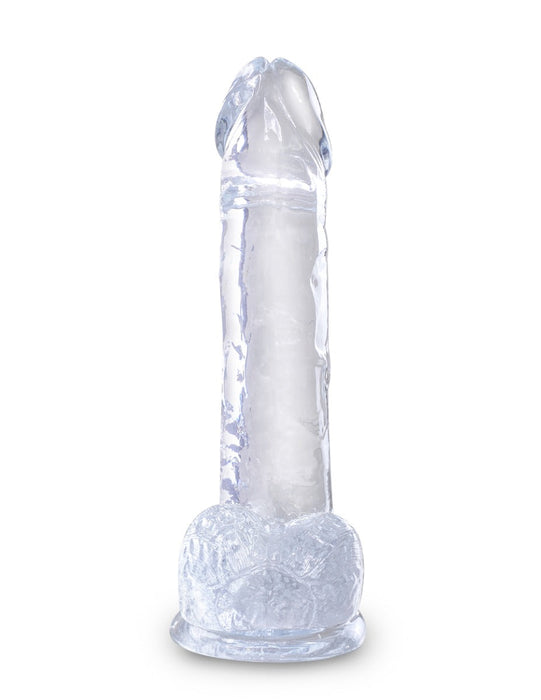 Pipedream - King Cock - Dildo met Balzak - 18 cm - Transparant-Erotiekvoordeel.nl