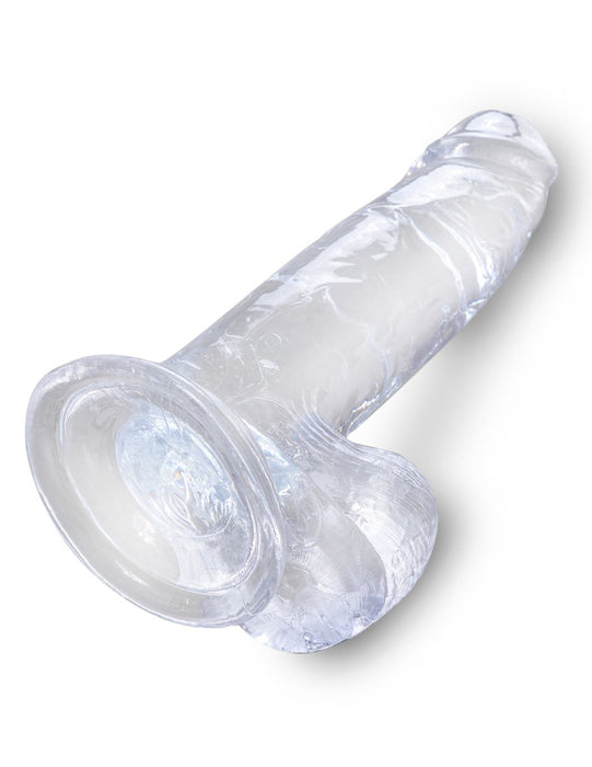 Pipedream - King Cock - Dildo met Balzak - 18 cm - Transparant-Erotiekvoordeel.nl