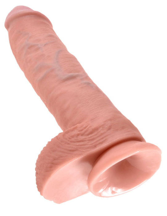 Pipedream - King Cock - Dildo met Balzak - 25,5 cm - Lichte Huidskleur-Erotiekvoordeel.nl