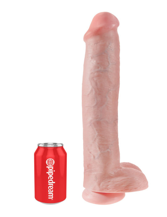 Pipedream - King Cock - Gode avec Scrotum - 38 cm - Peau Claire