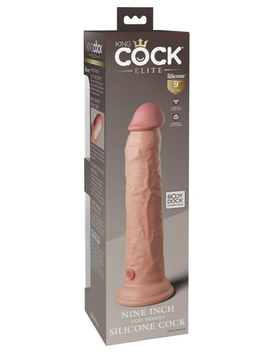 Pipedream - King Cock - Dual Density Gode - 23 cm - Peau Claire