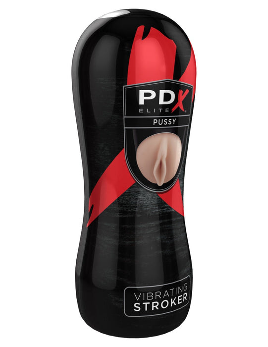 Pipedream - PDX Elite Pussy Stroker Vibrador - Piel clara/Negro