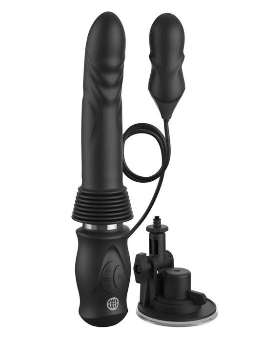 Pipedream - Fetish Fantasy - Ultimate Silicone Thruster - Stotende Vibrator met Handvat - Zwart-Erotiekvoordeel.nl