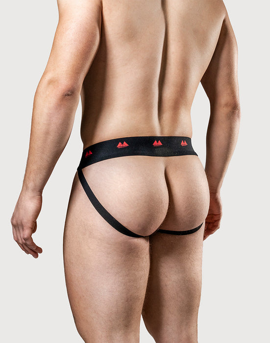 MM Original - REV2 - Reversible Jockstrap - Herenslip - Tailleband 5 cm - Zwart/Rood-Erotiekvoordeel.nl