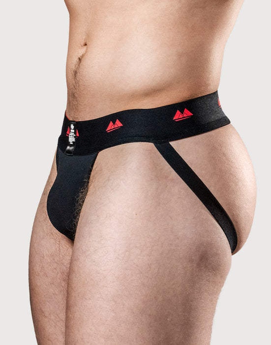 MM Original - REV2 - Reversible Jockstrap - Herenslip - Tailleband 5 cm - Zwart/Rood-Erotiekvoordeel.nl