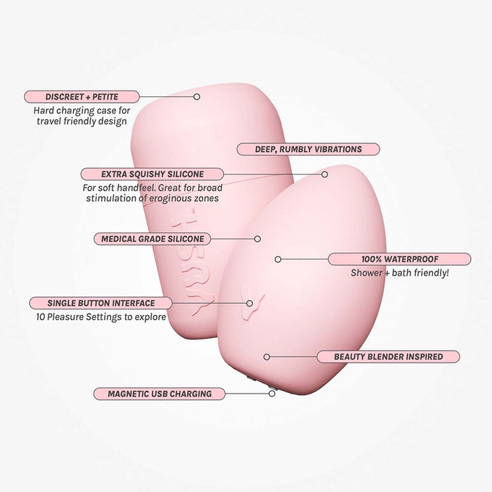 Vush - Pop Plump - Clitoris Opleg Vibrator - Met Opbergdoos - Lichtroze-Erotiekvoordeel.nl