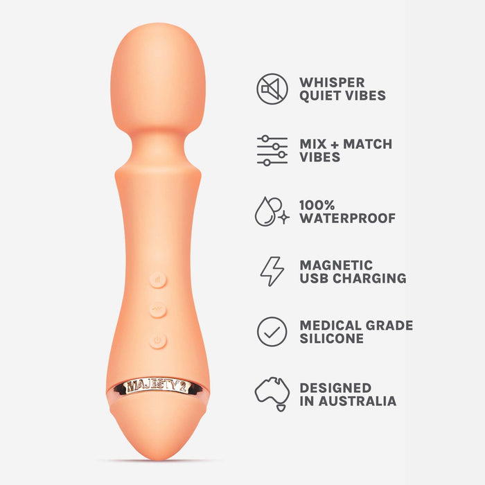 Vush - Majesty 2 Wand Vibrator - Perzik Roze-Erotiekvoordeel.nl