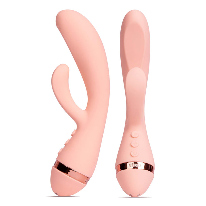 Vush - Muse - Rabbit Vibrator - Lichtroze - Dual Stimulatie - 40 Pleasure Combinaties-Erotiekvoordeel.nl