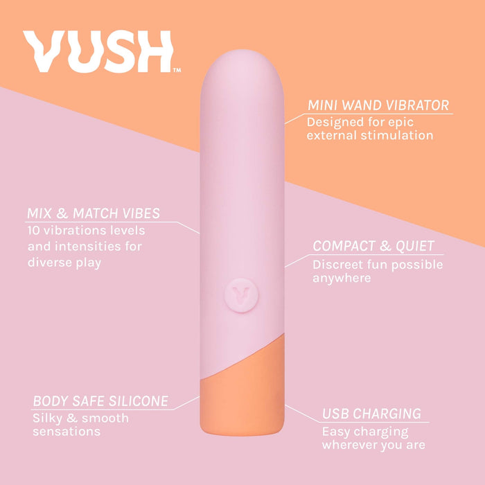 Vush - Peachy - Bullet Vibrator - Lichtroze-Erotiekvoordeel.nl