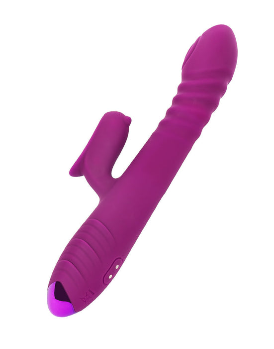 Rimba Toys - Stockholm - Stotende en Kloppende Rabbit Vibrator - Paars-Erotiekvoordeel.nl